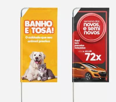 Windbanner retangular P s/base